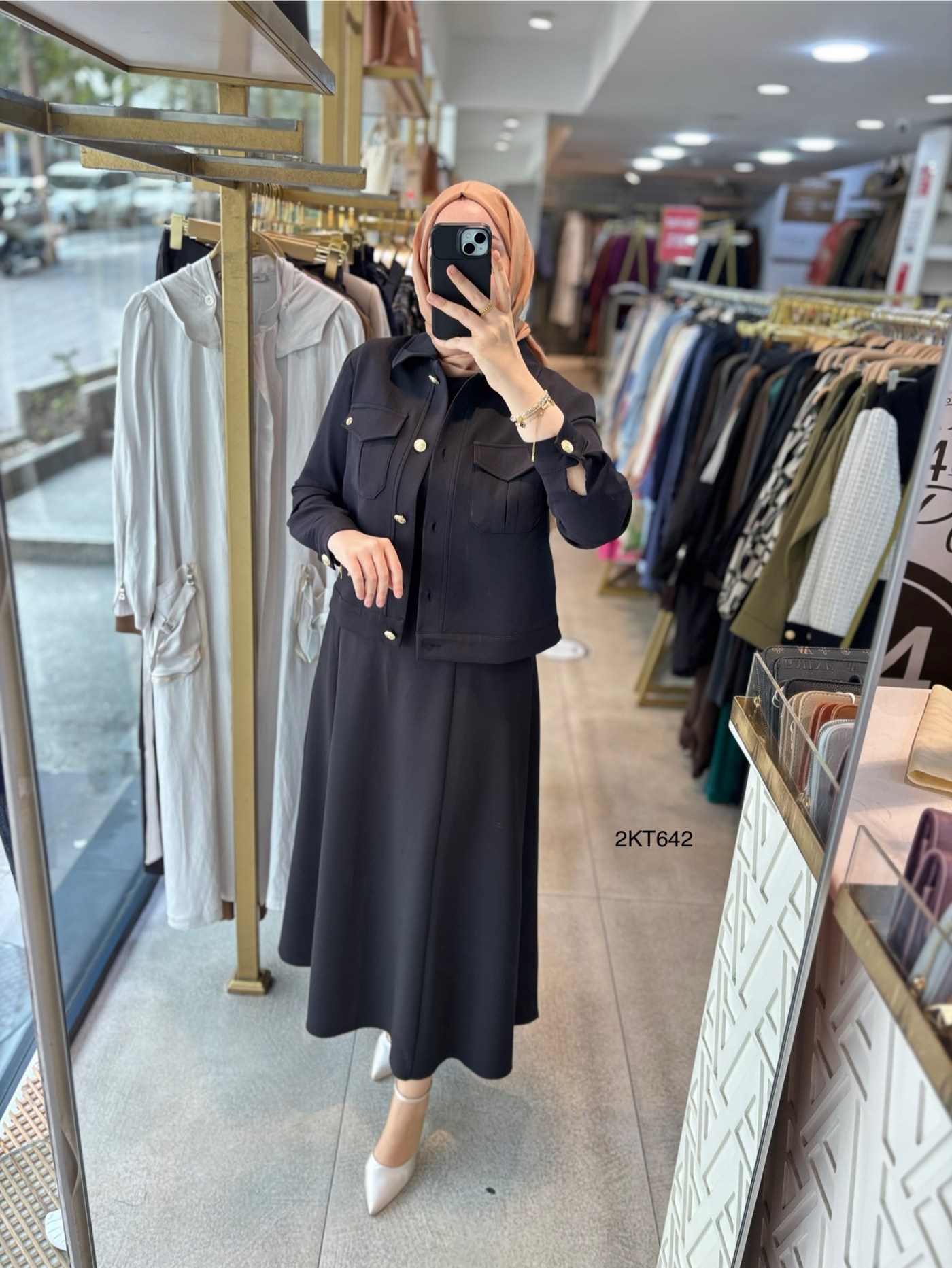 25KT642 ARMİNE TREND JİLE CEKET ELBİSE