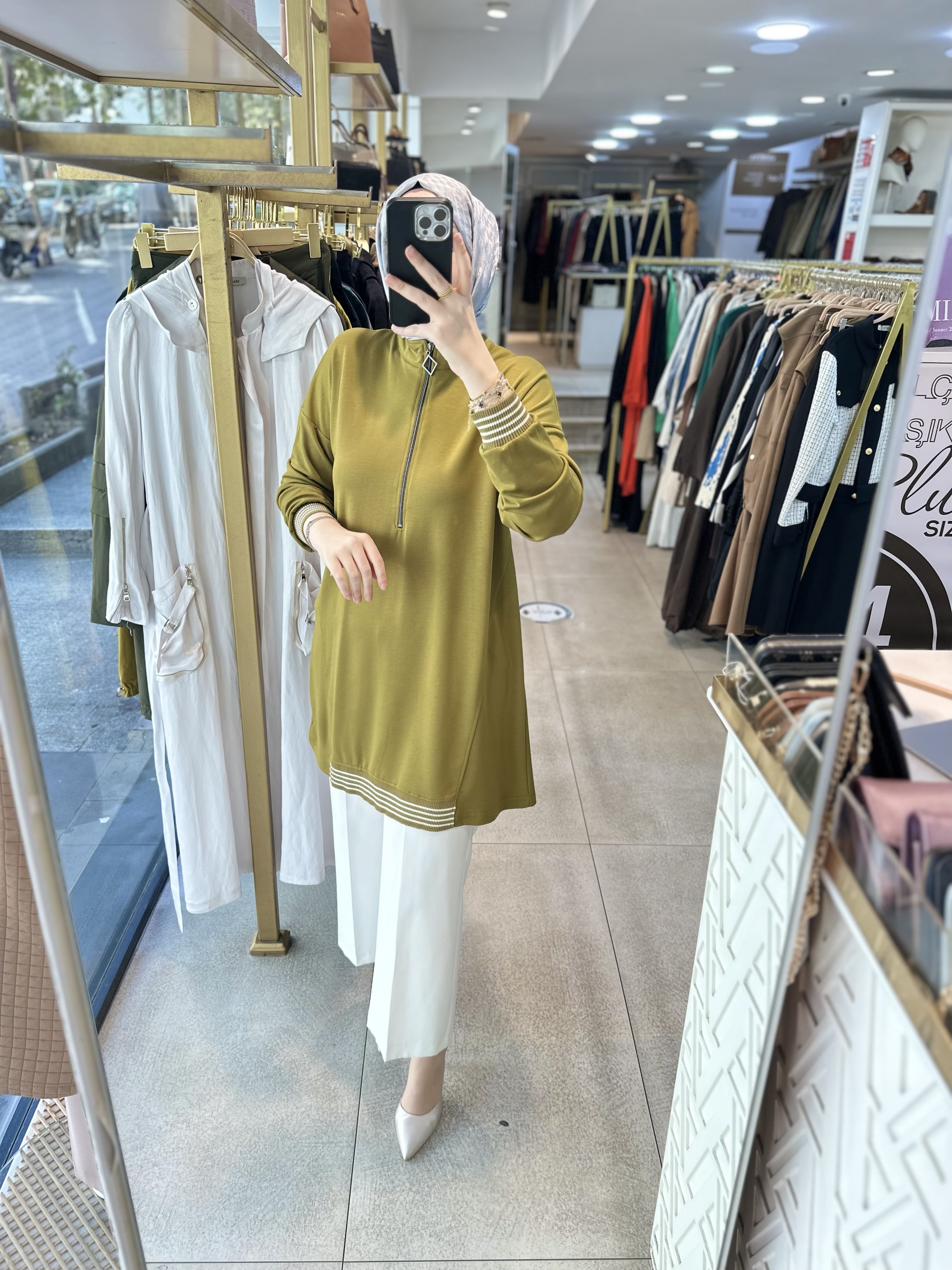 1011 RİBANA DETAYLI TUNİK - Görsel 13