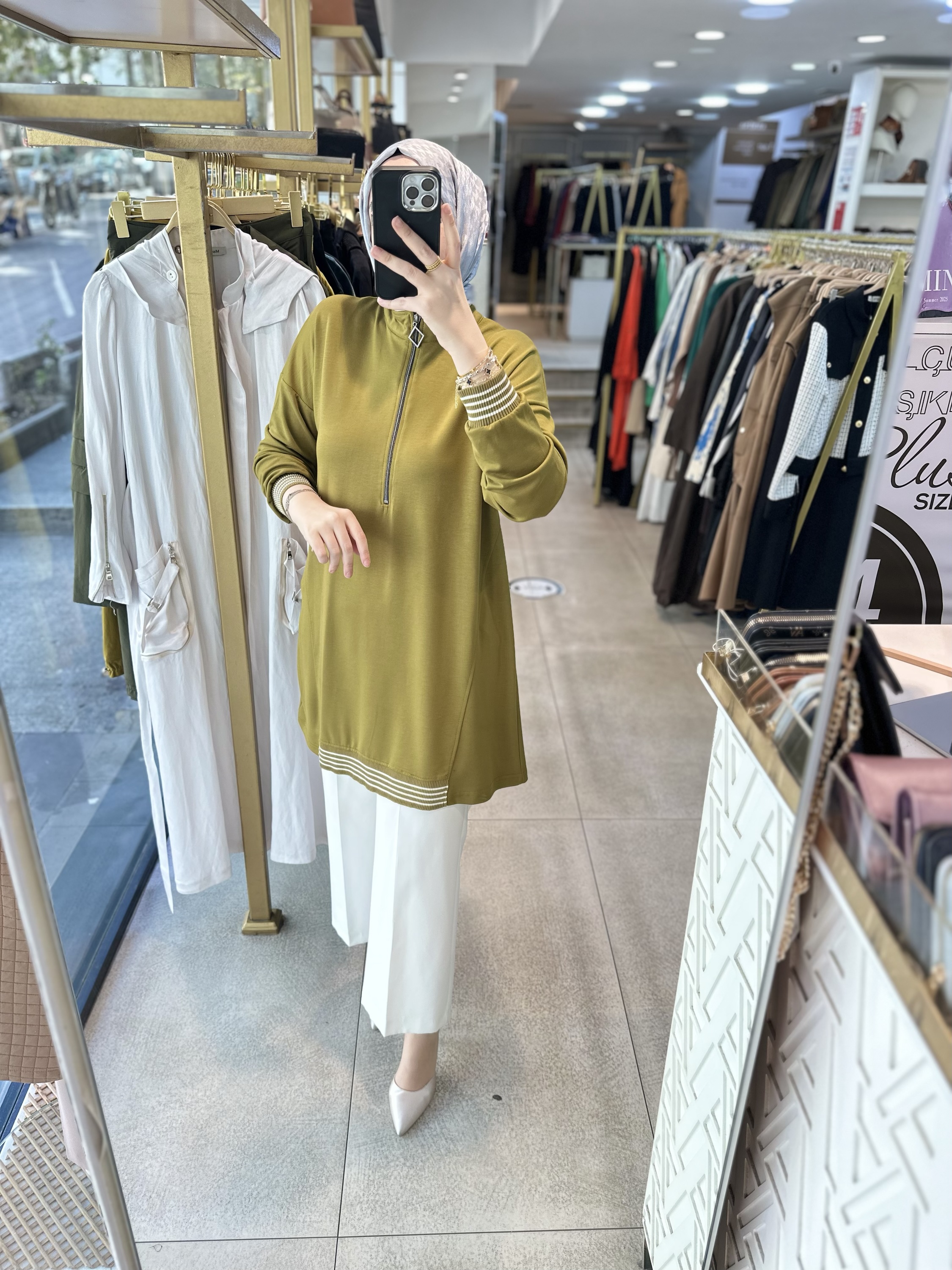 1011 RİBANA DETAYLI TUNİK - Görsel 7