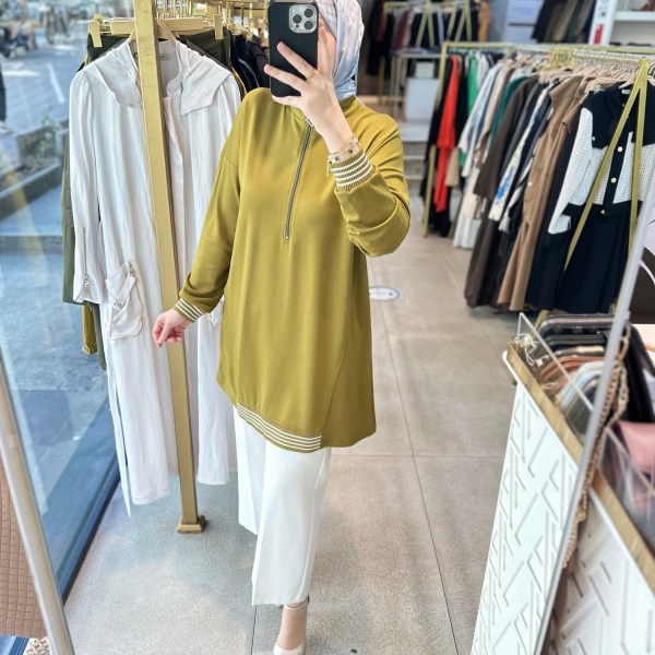 1011 RİBANA DETAYLI TUNİK - Görsel 6