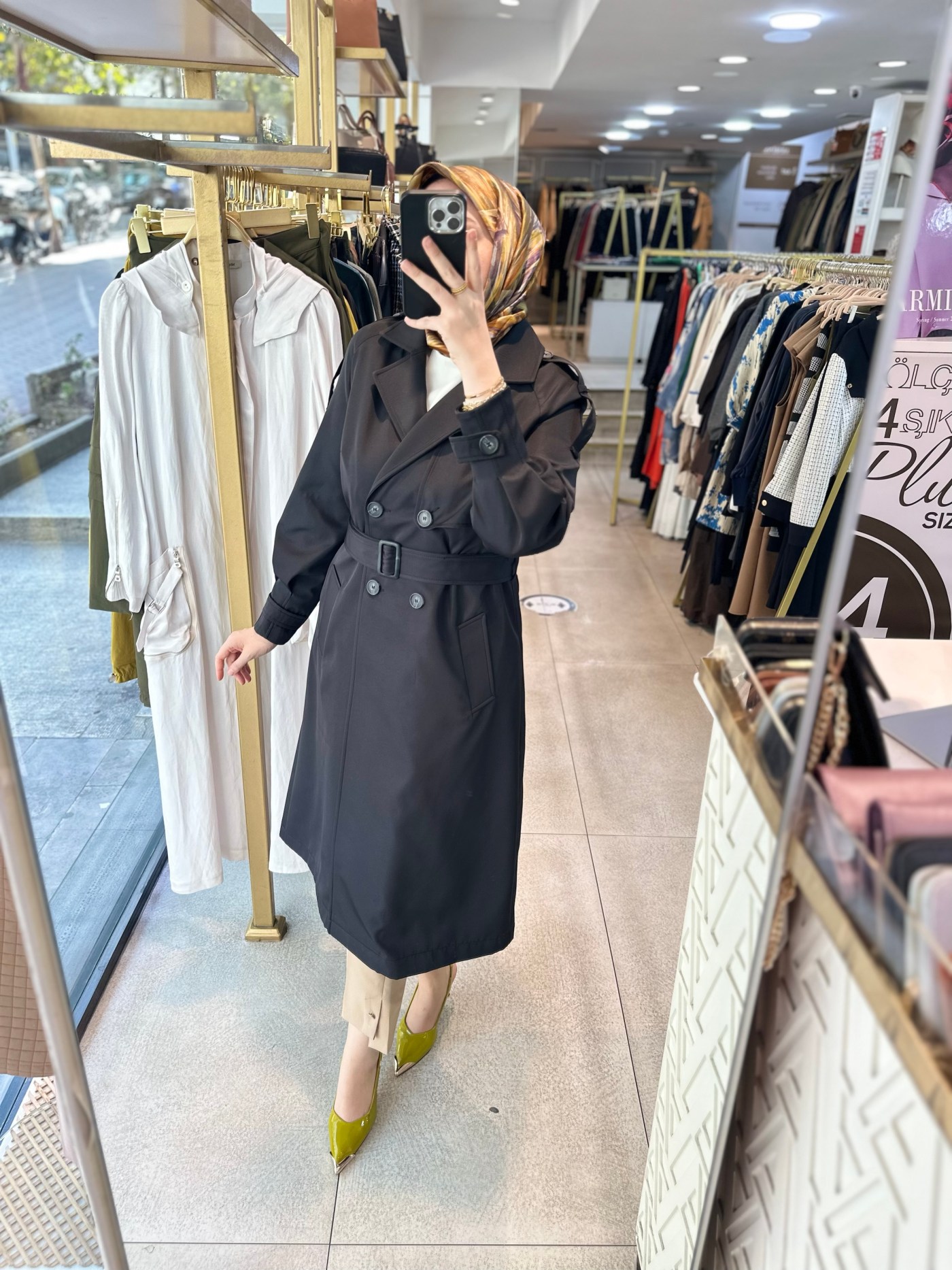 SZ1547 SELMA ZAFEROĞLU DÜĞMELİ TRENÇKOT