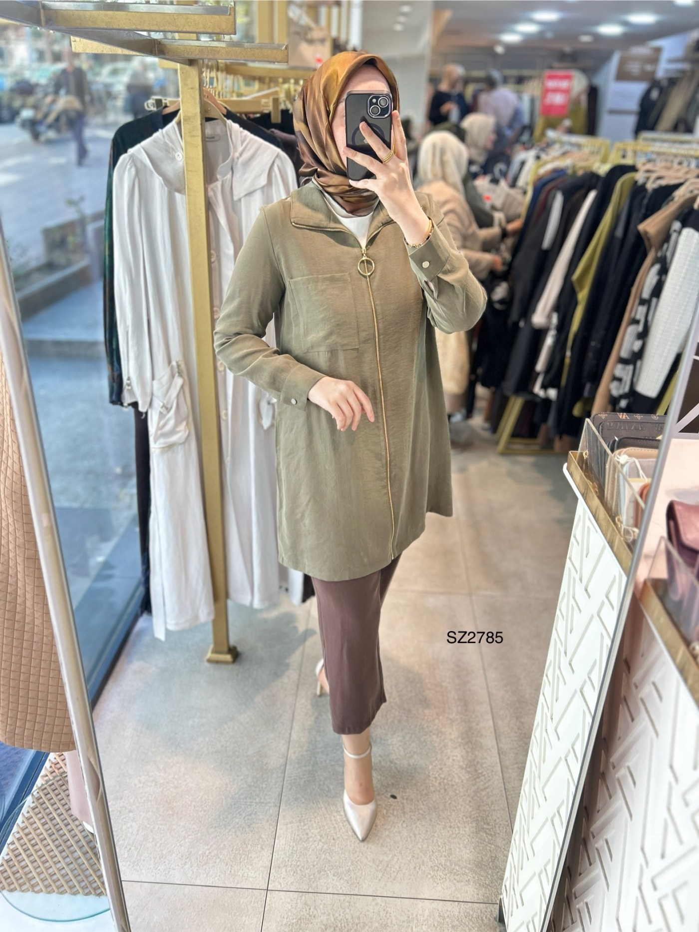 SZ2785 SELMA ZAFEROĞLU ÖNÜ FERMUARLI TUNİK