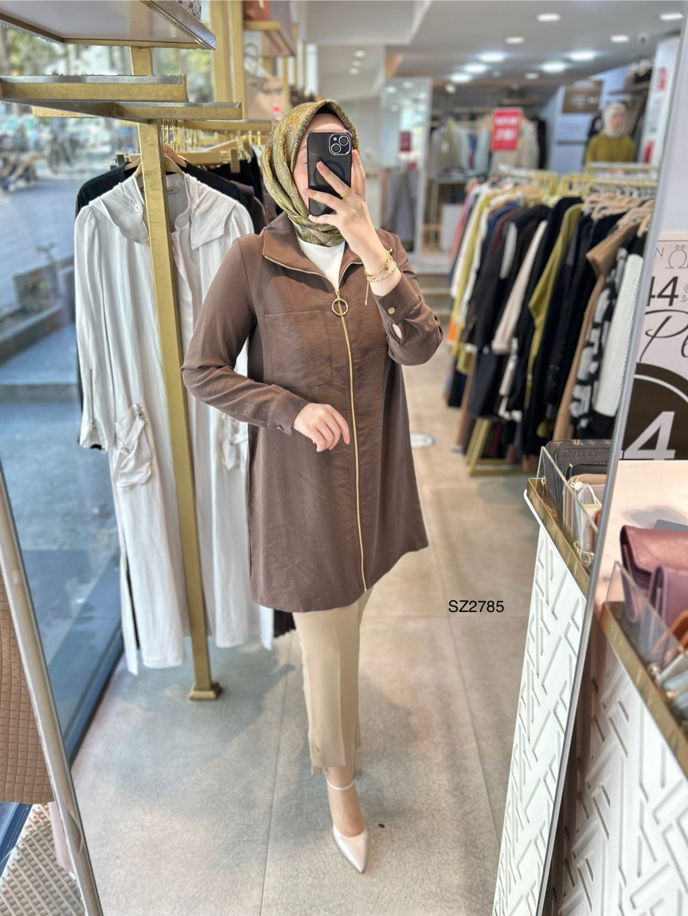 SZ2785 SELMA ZAFEROĞLU ÖNÜ FERMUARLI TUNİK