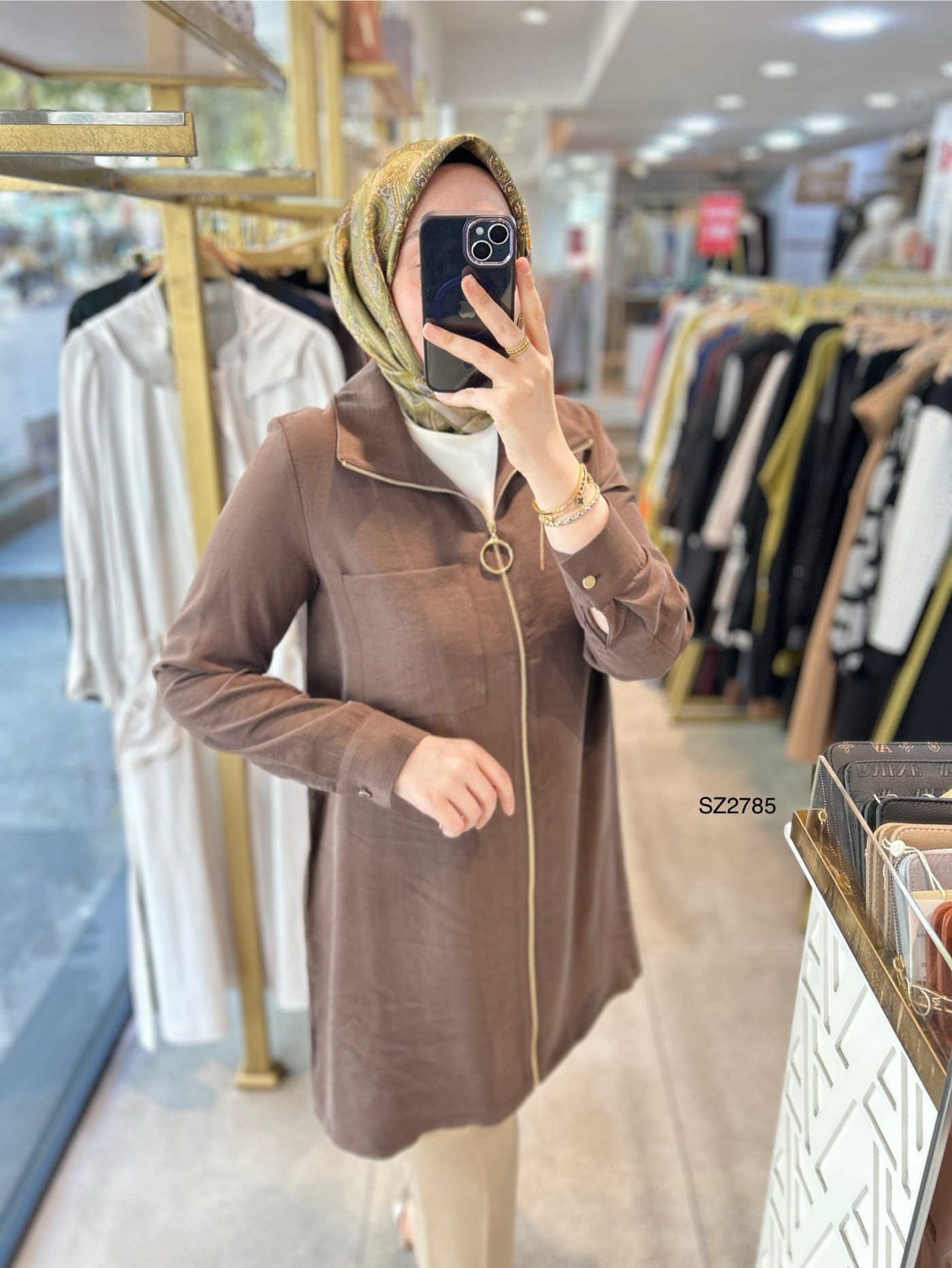 SZ2785 SELMA ZAFEROĞLU ÖNÜ FERMUARLI TUNİK