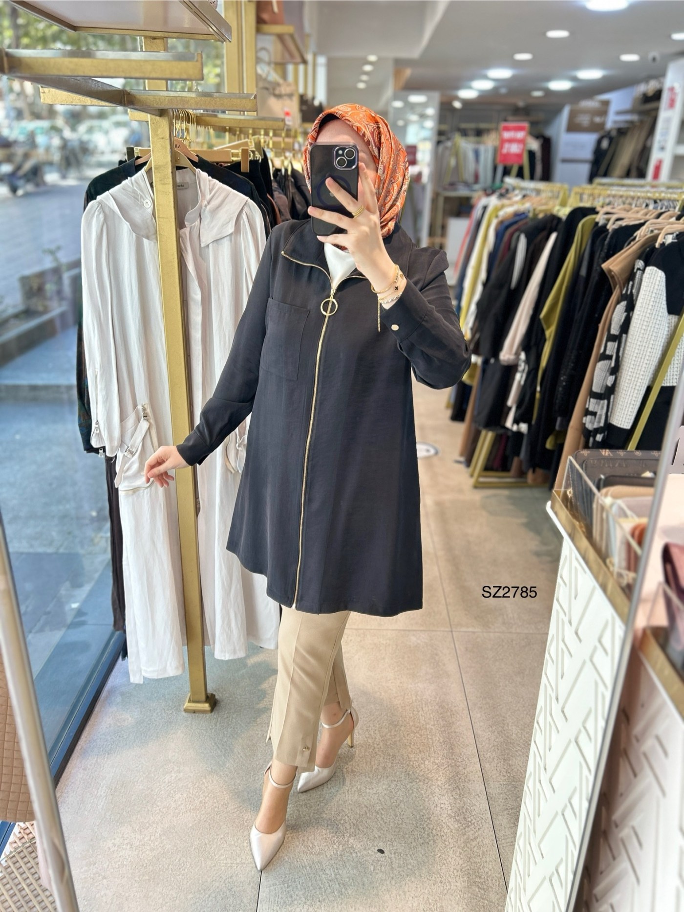 SZ2785 SELMA ZAFEROĞLU ÖNÜ FERMUARLI TUNİK