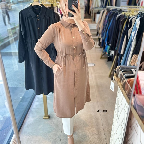 A5108 BEL BÜZGÜLÜ TUNİK - Görsel 7