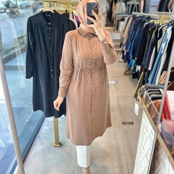 A5108 BEL BÜZGÜLÜ TUNİK - Görsel 11