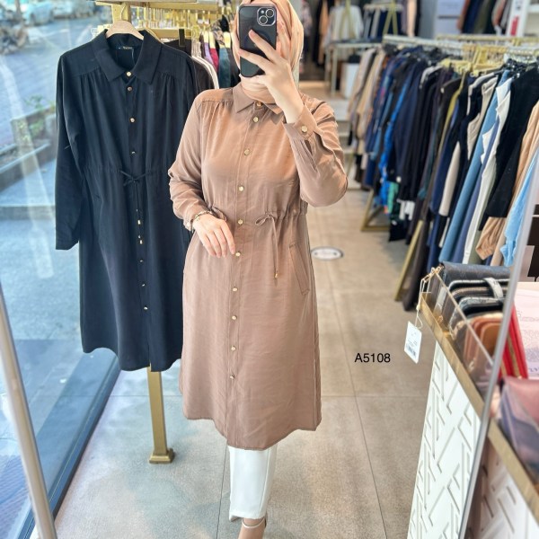 A5108 BEL BÜZGÜLÜ TUNİK - Görsel 5