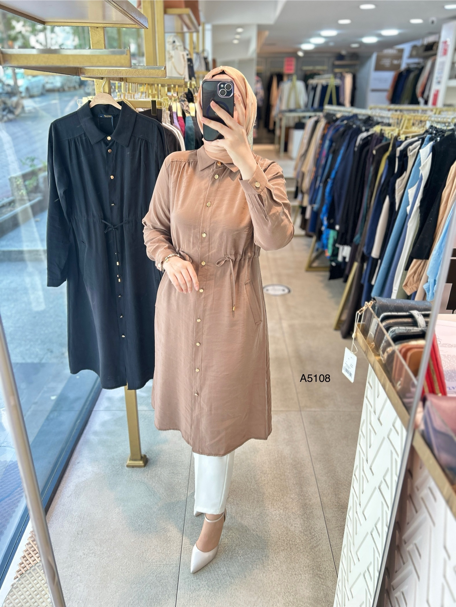 A5108 BEL BÜZGÜLÜ TUNİK - Görsel 5