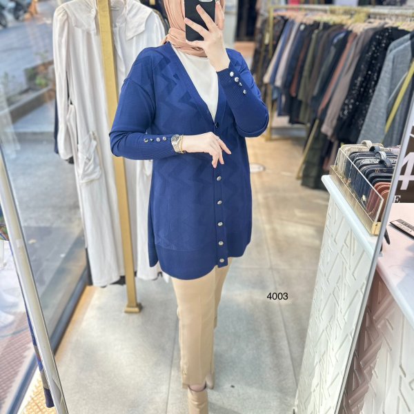 4003 Desenli Merserize Hırka - Görsel 9