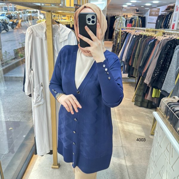 4003 Desenli Merserize Hırka - Görsel 7