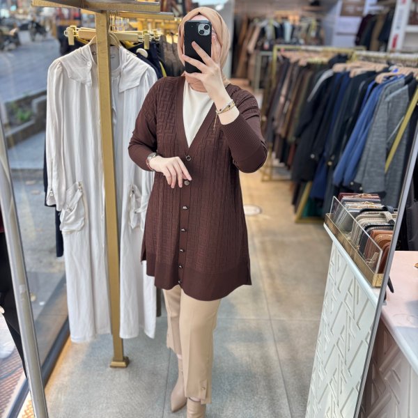 4008 Desenli Hırka - Görsel 1