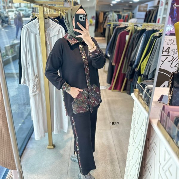 1622 Etnik Desenli Takım - Görsel 2