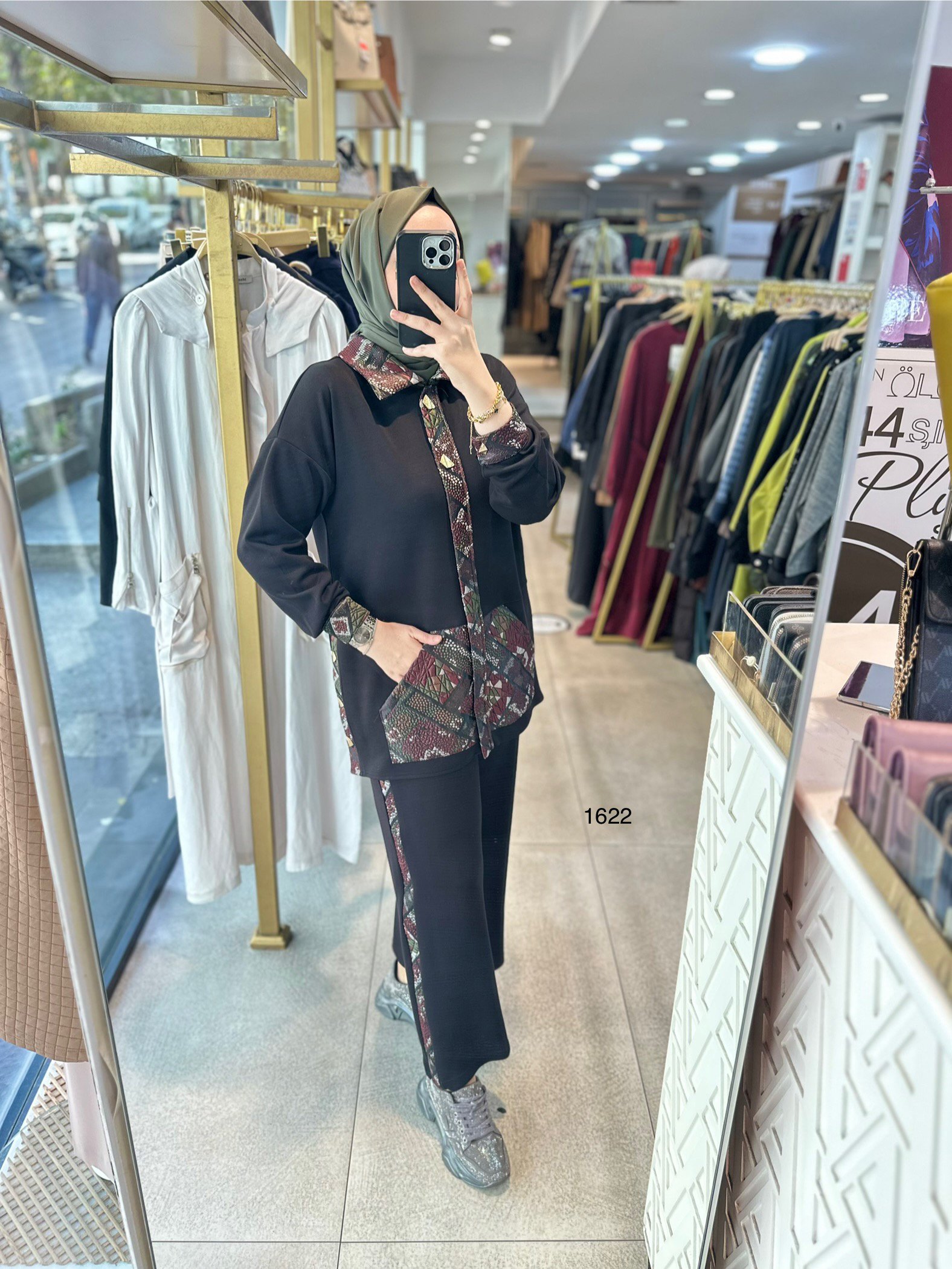 1622 Etnik Desenli Takım - Görsel 2