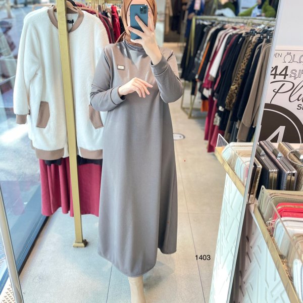 1403 ARMA DETAYLI BASIC ELBİSE - Görsel 2