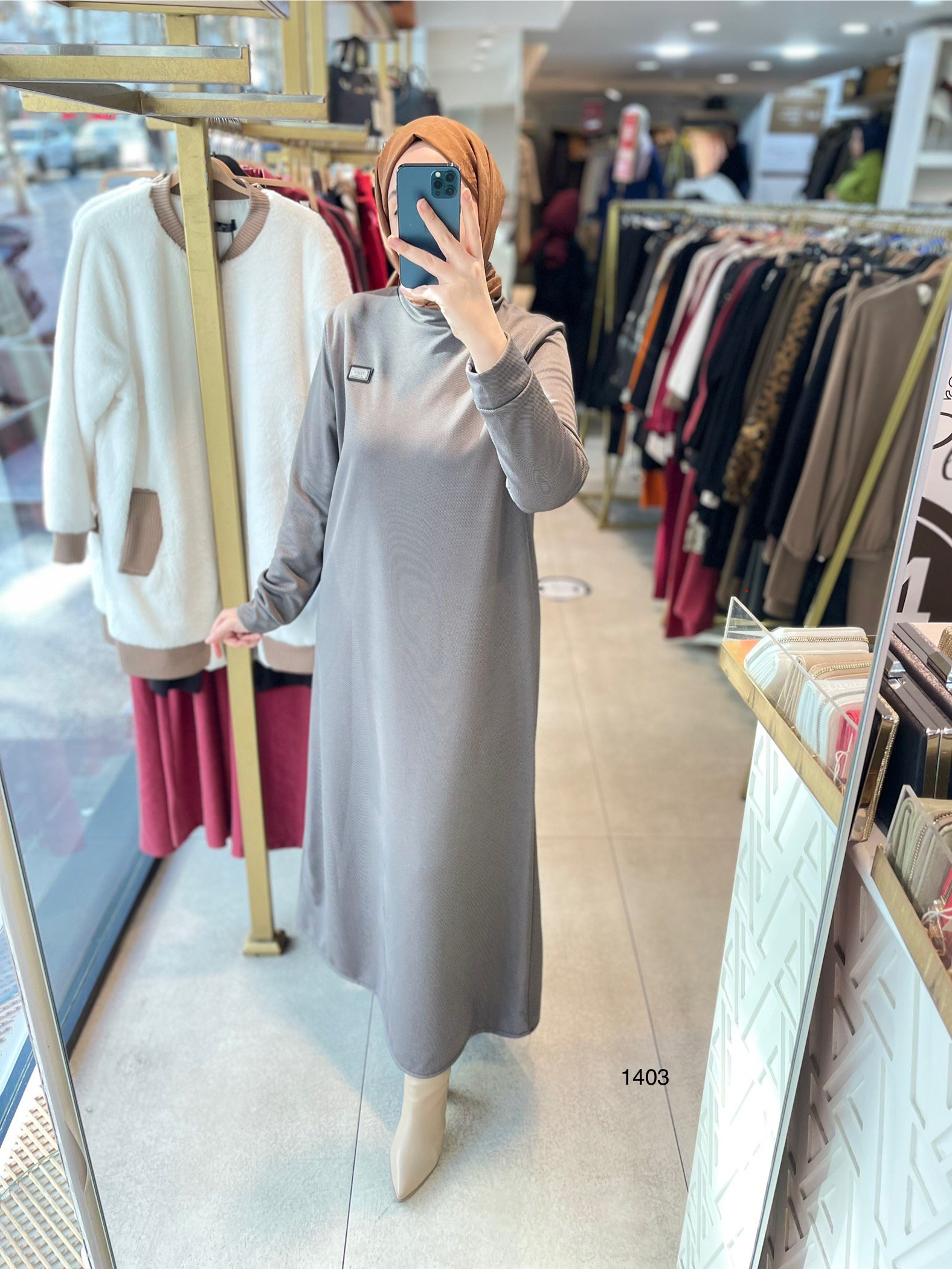 1403 ARMA DETAYLI BASIC ELBİSE - Görsel 3