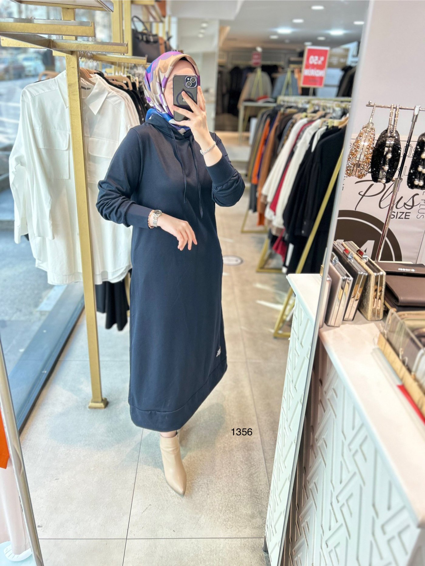 1356 İKİ İPLİK SPOR BOYDAN UZUN ELBİSE