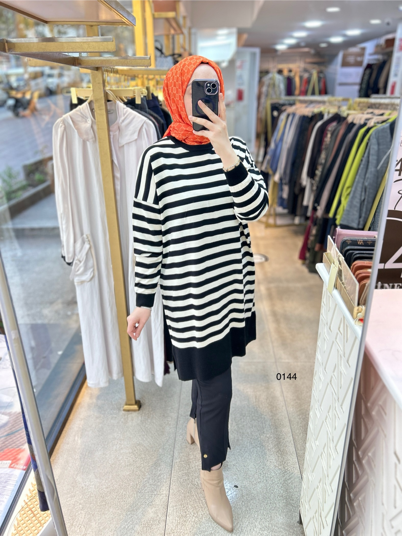 0144 Çizgili Triko - Görsel 5