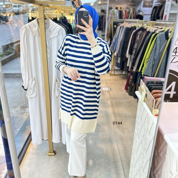 0144 Çizgili Triko - Görsel 3