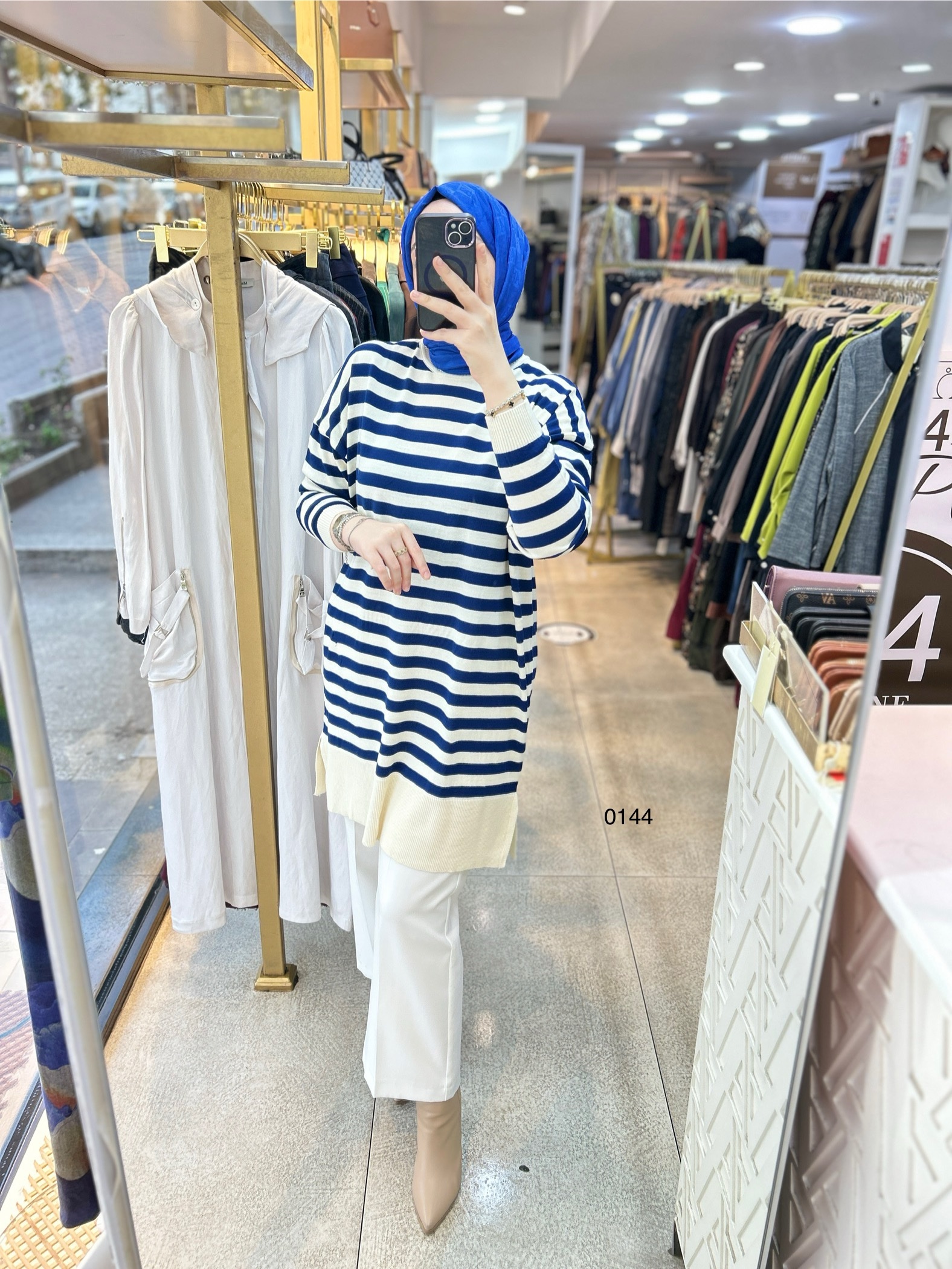 0144 Çizgili Triko - Görsel 3