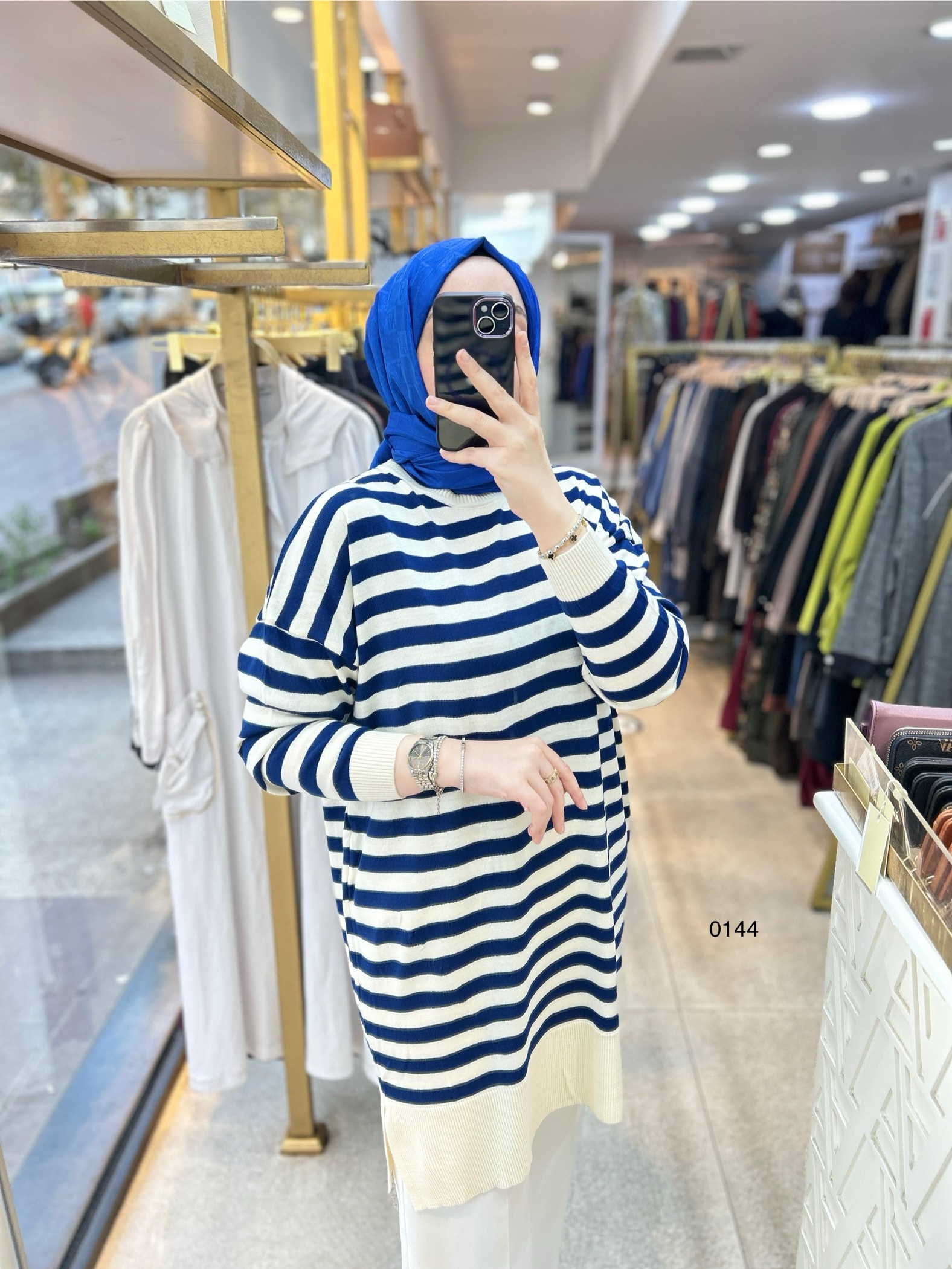 0144 Çizgili Triko - Görsel 1