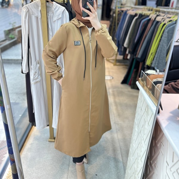 Cepli Kapşonlu Trençkot 1507 - Görsel 24