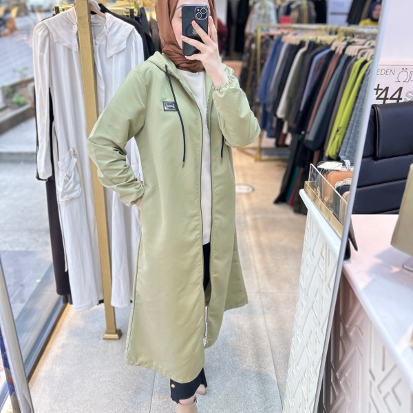 Cepli Kapşonlu Trençkot 1507 - Görsel 10