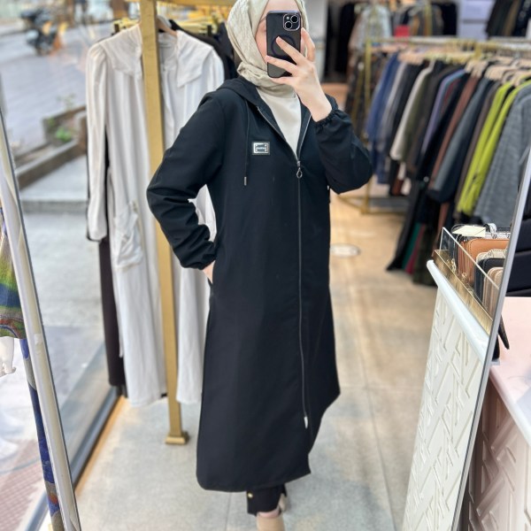 Cepli Kapşonlu Trençkot 1507 - Görsel 29