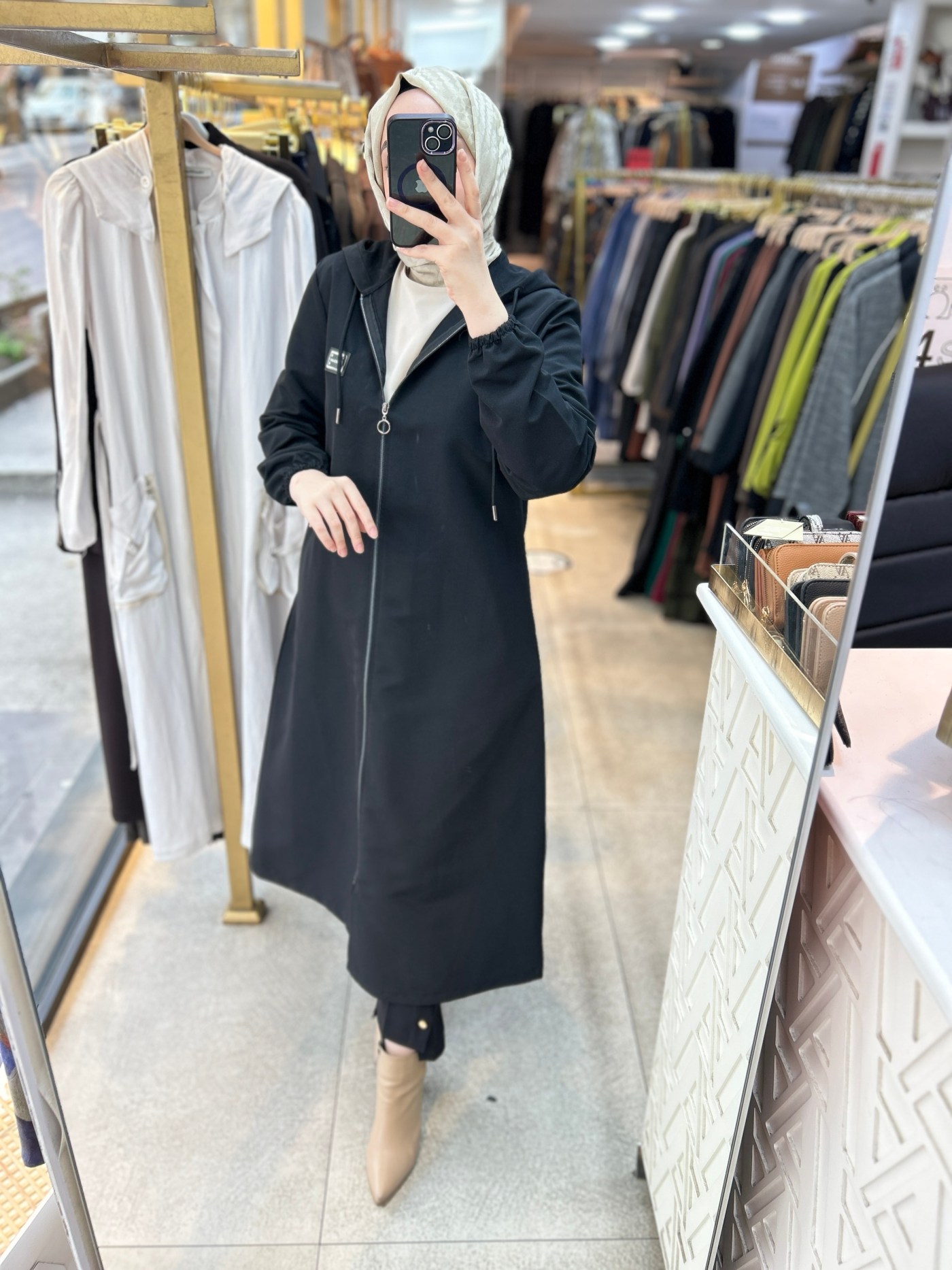 Cepli Kapşonlu Trençkot 1507