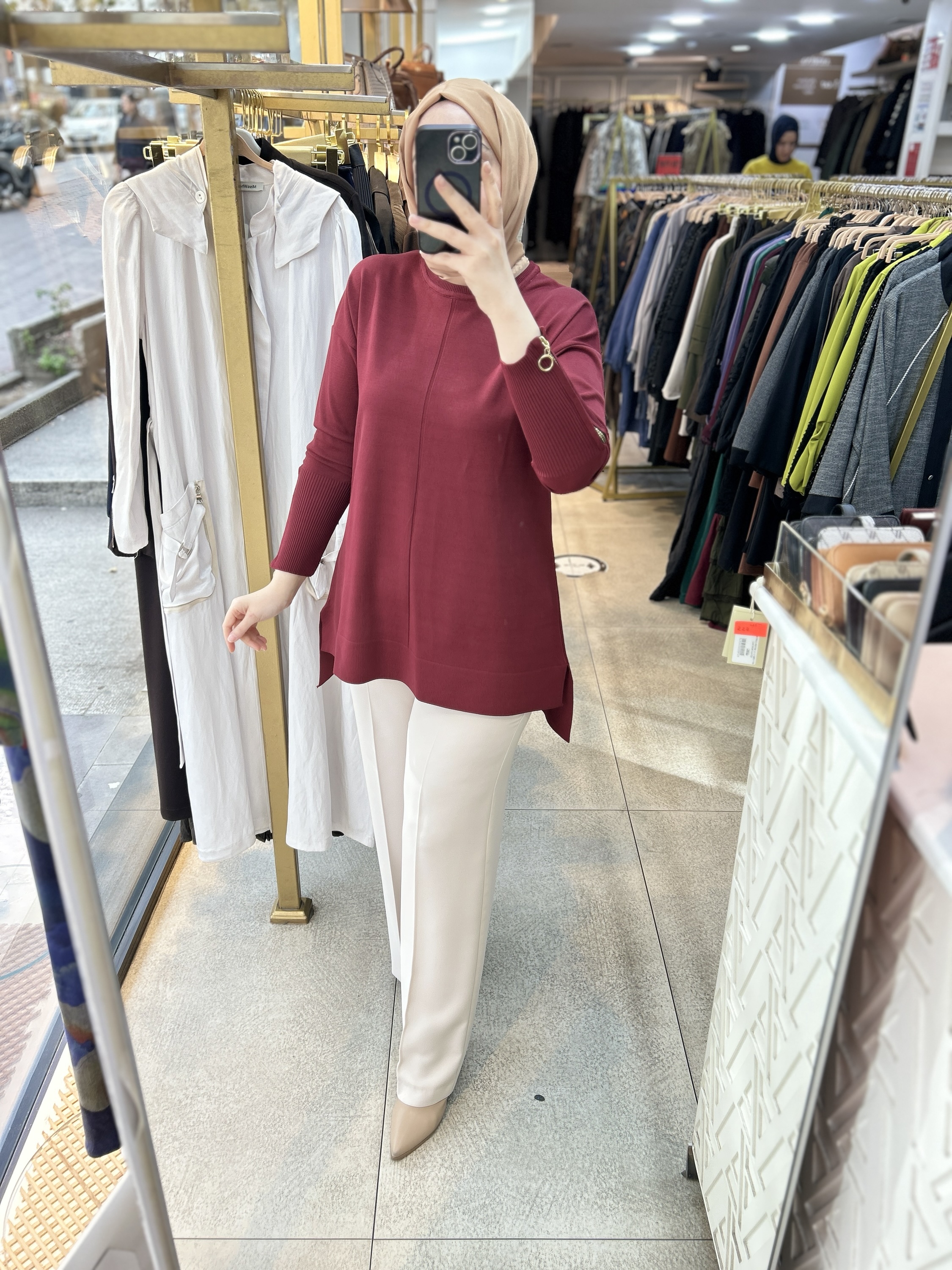 0333 Kol Fermuar Detaylı Tunik - Görsel 3