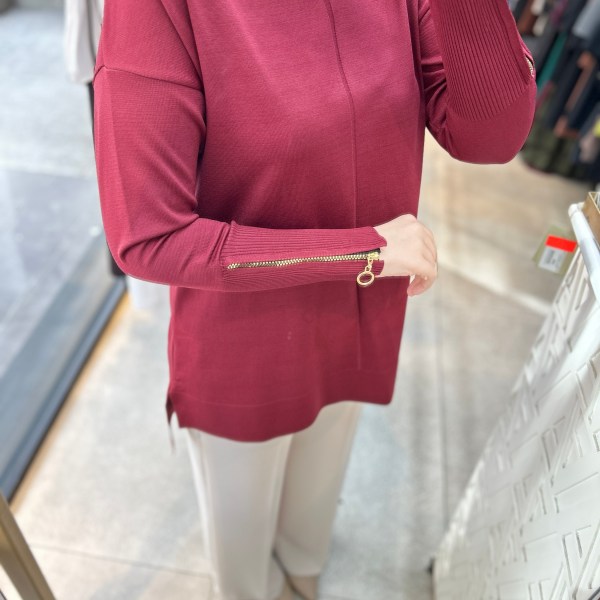 0333 Kol Fermuar Detaylı Tunik - Görsel 6