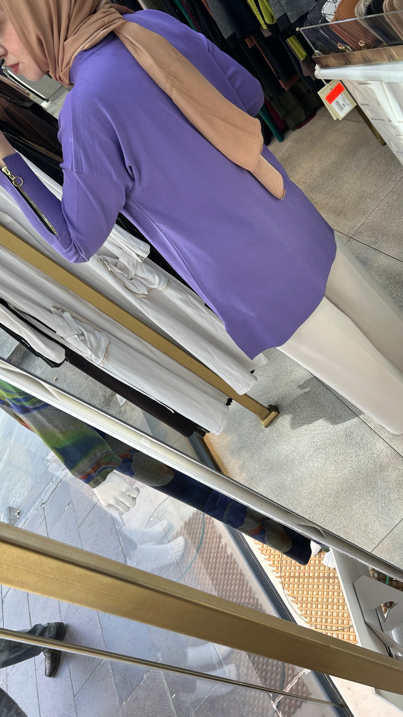 0333 Kol Fermuar Detaylı Tunik