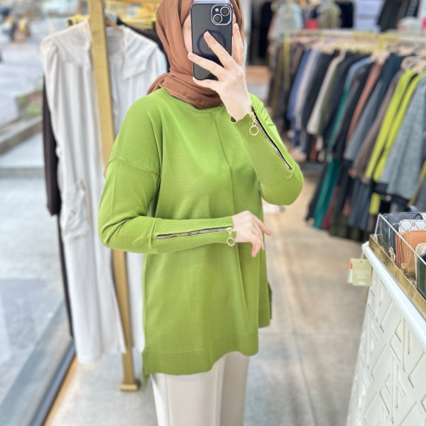 0333 Kol Fermuar Detaylı Tunik - Görsel 39