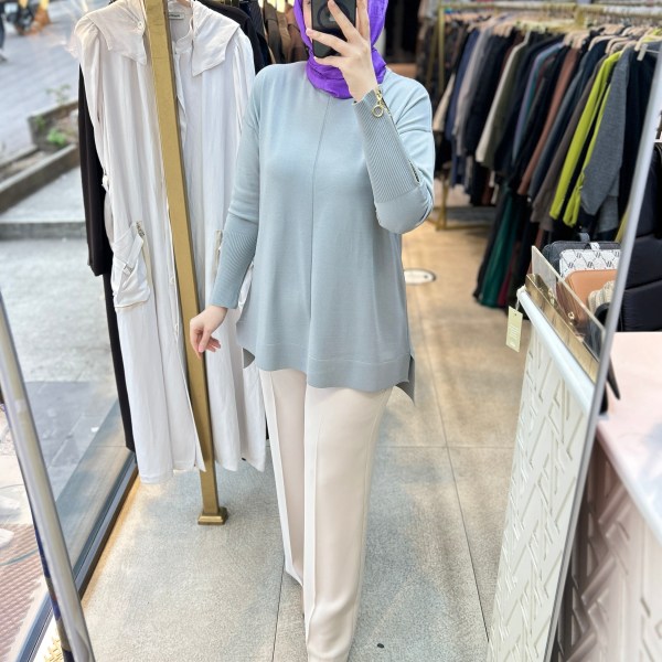 0333 Kol Fermuar Detaylı Tunik - Görsel 30