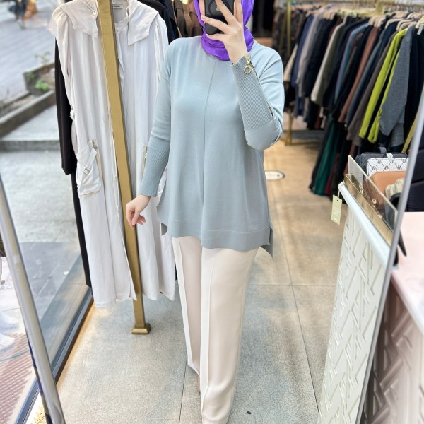 0333 Kol Fermuar Detaylı Tunik - Görsel 33