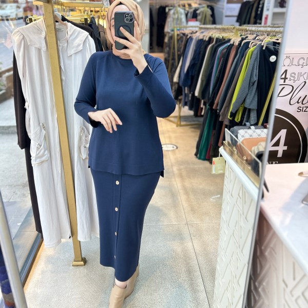 35332 Düğme Detaylı Takım - Görsel 1