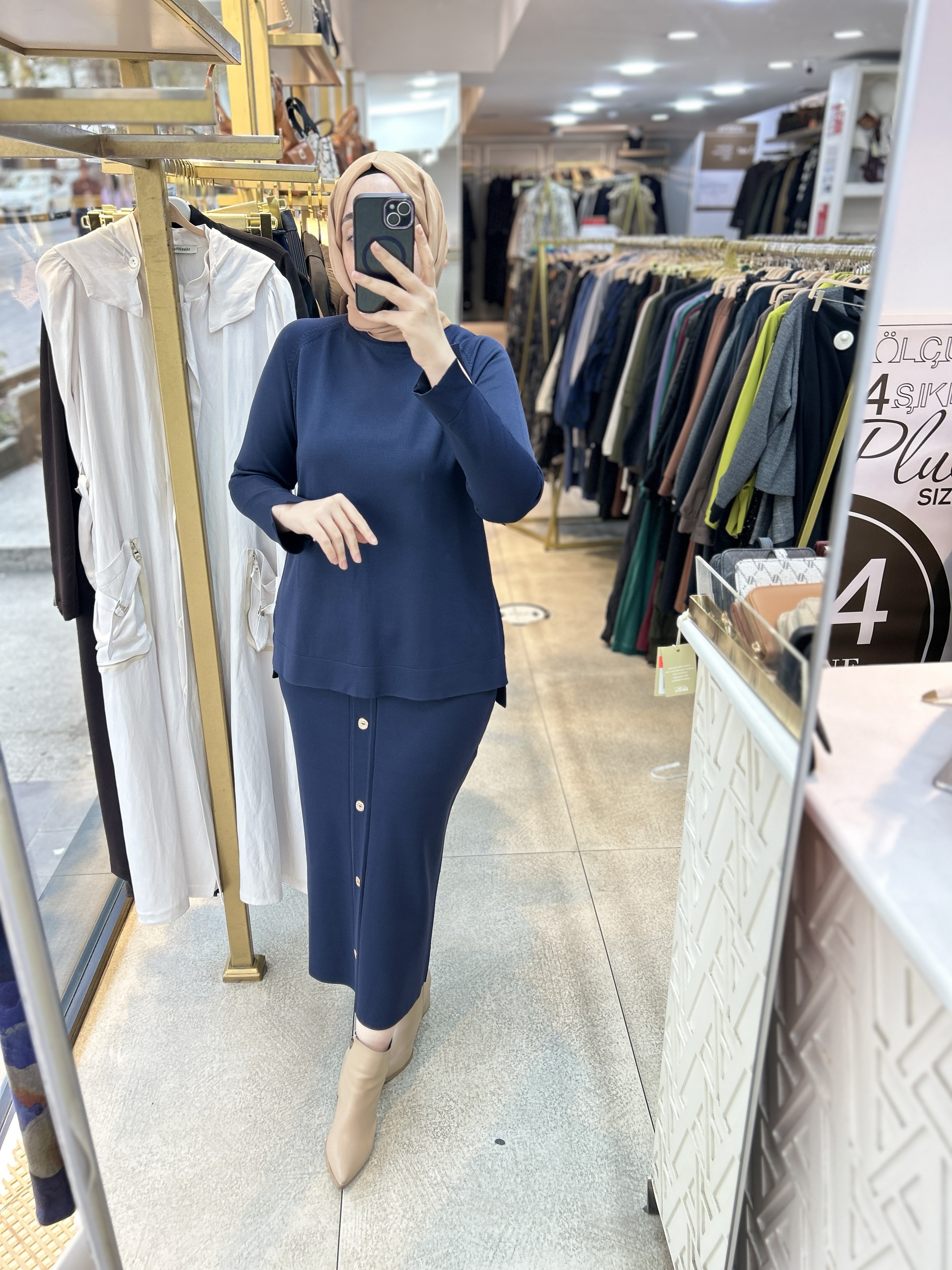 35332 Düğme Detaylı Takım - Görsel 1