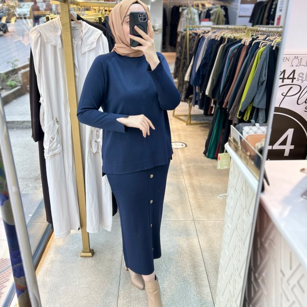 35332 Düğme Detaylı Takım - Görsel 9