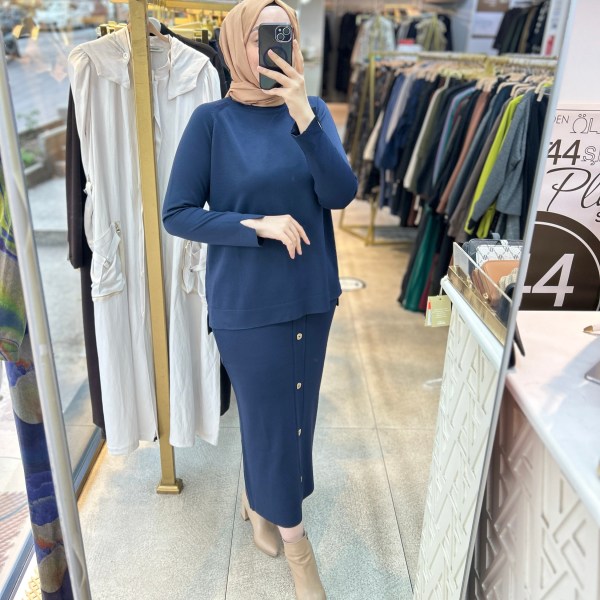 35332 Düğme Detaylı Takım - Görsel 3