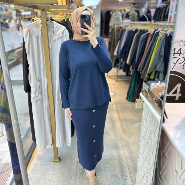 35332 Düğme Detaylı Takım - Görsel 5