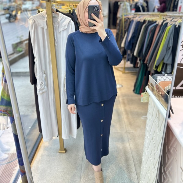 35332 Düğme Detaylı Takım - Görsel 4