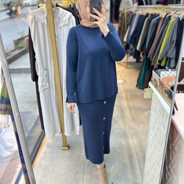 35332 Düğme Detaylı Takım - Görsel 8