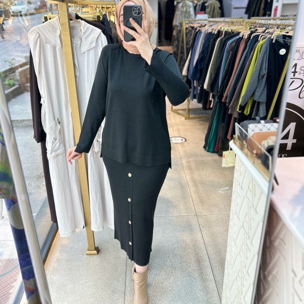 35332 Düğme Detaylı Takım - Görsel 15