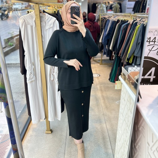 35332 Düğme Detaylı Takım - Görsel 13