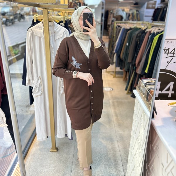 3207 Kuş Detaylı Tunik - Görsel 3