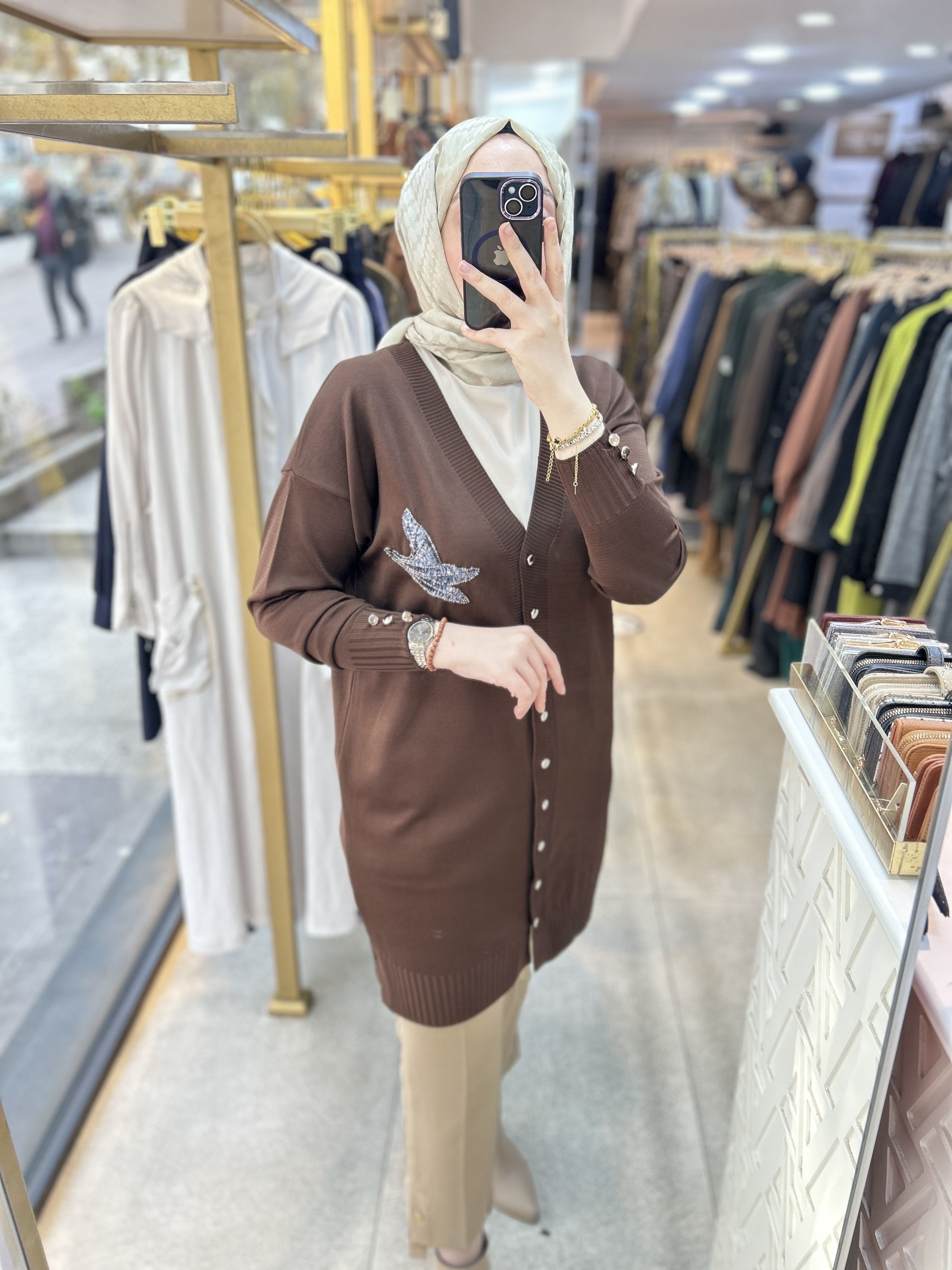 3207 Kuş Detaylı Tunik - Görsel 2