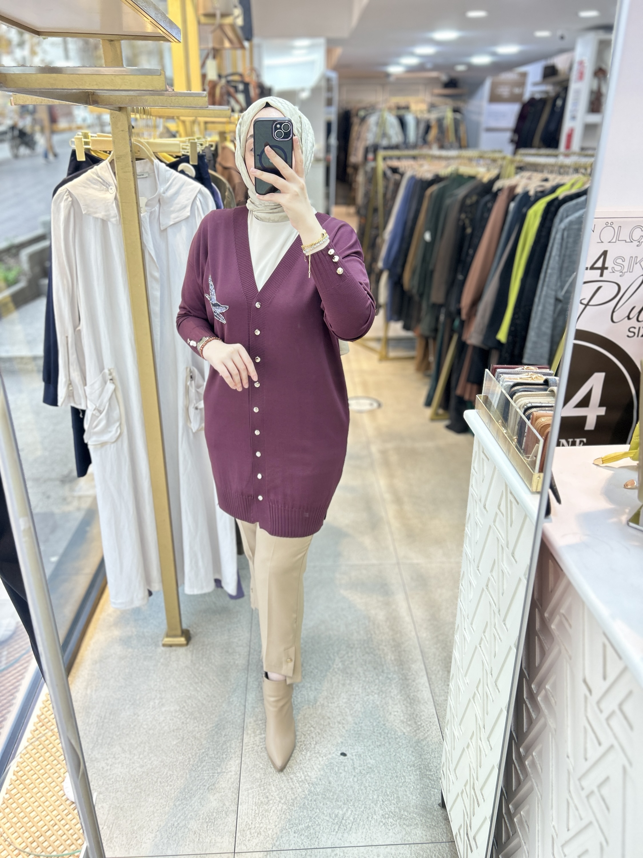 3207 Kuş Detaylı Tunik - Görsel 4