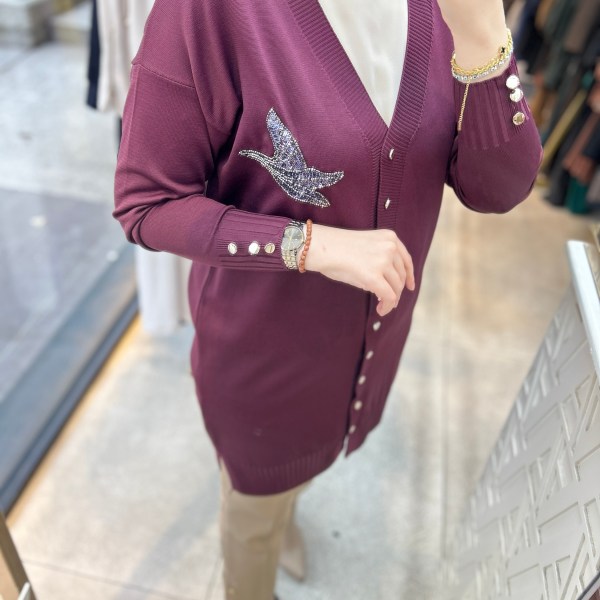 3207 Kuş Detaylı Tunik - Görsel 5