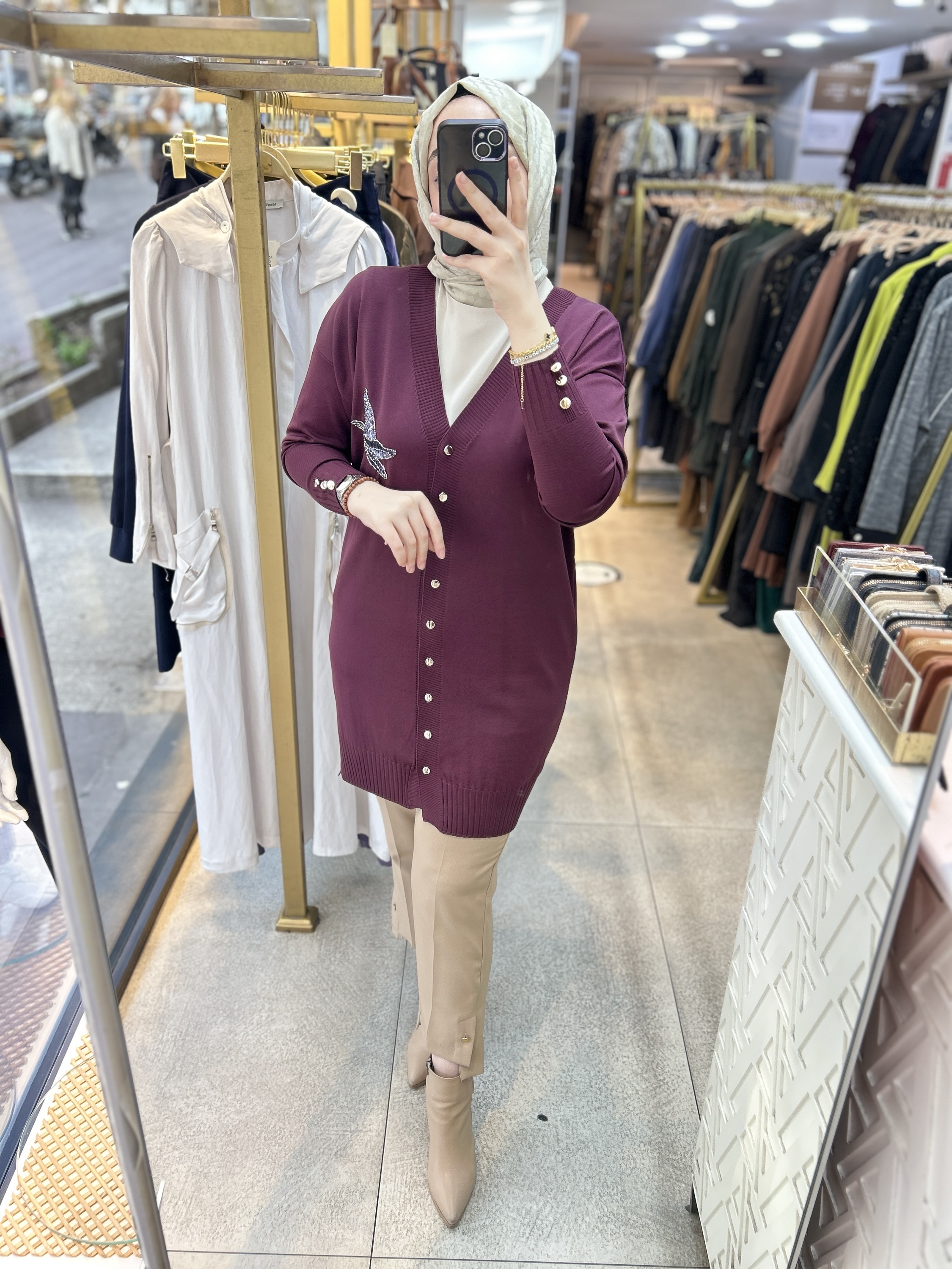 3207 Kuş Detaylı Tunik - Görsel 27