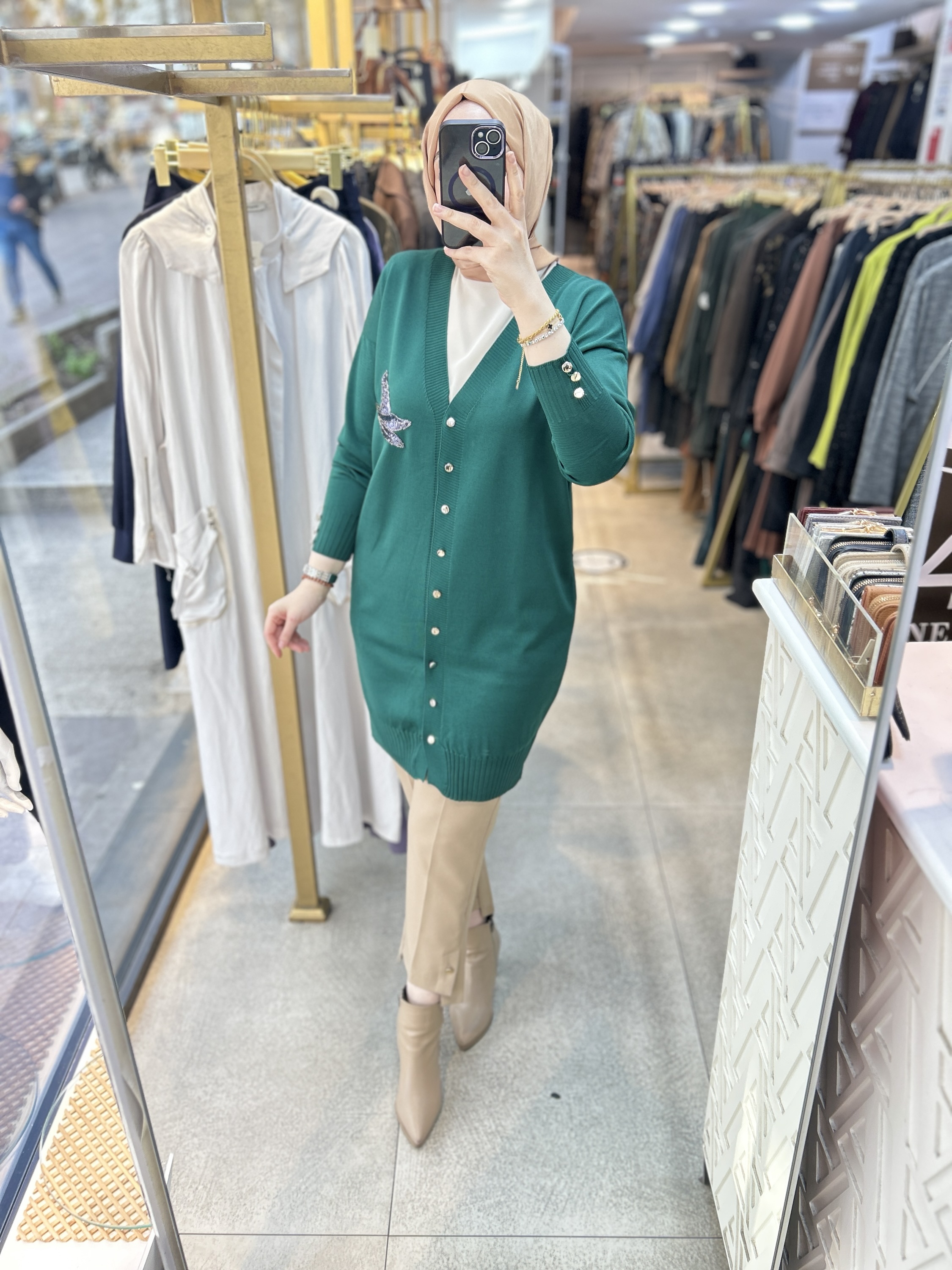 3207 Kuş Detaylı Tunik - Görsel 8